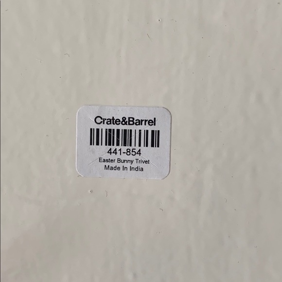 Crate&barrel White Bunny Trivet - Picture 14 of 15
